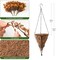 Artificial Faux Hanging Plants Flowers Basket for Outdoor Spring Decoration,Fake Silk Orange Mums planters UV Resistant Look Real for Home Porch Patio Balcony Yard Outside Summer Decor (Orange Yellow)